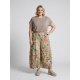 TROUSERS WITH BEIGE FLOWERS 