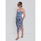 CAPETANISSA Navy Blue-White  Swimsuit "Luisa" 