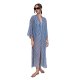 OCEANIA STRIPE KIMONO WHITE