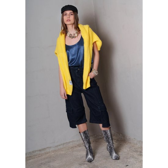 No3 Cherry Cardigan Yellow