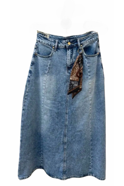 Denim Maxi Φούστα “Sky Blue”