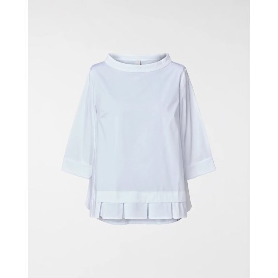 COTTON POPLIN BLOUSE WITH PLEATS WENDY 
