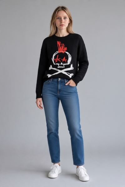Oversized Sweater - ROCK AND ROLL lolina 