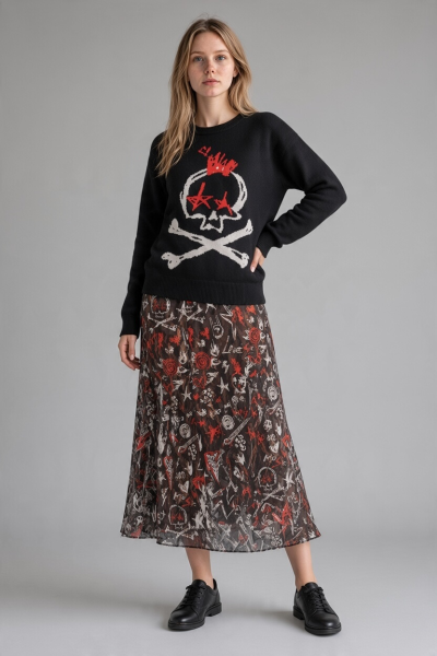 Oversized Sweater - ROCK AND ROLL lolina 