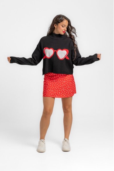 Crop Sweater - All You Need Is Coffee lolina