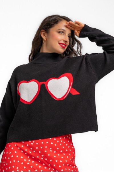 Crop Sweater - All You Need Is Coffee lolina