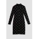 Zip-Up Dress With Fitted Mock Turtleneck - STARS lolina