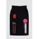 Denim Midi Skirt With Patches And Embroidery - TOKIO lolina
