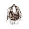 Τσάντα Boho με Κρόσια Cow Print