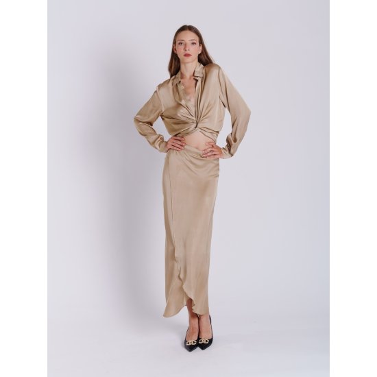 LIDA BOW SATIN SHIRT COLLECTIVA NOIR