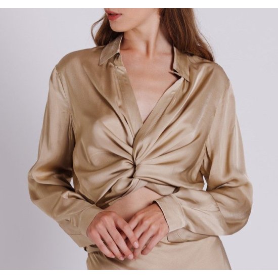 LIDA BOW SATIN SHIRT COLLECTIVA NOIR