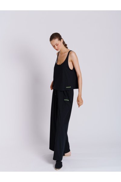 THALO CROP TOP COLLECTIVA NOIR-Organic Cotton