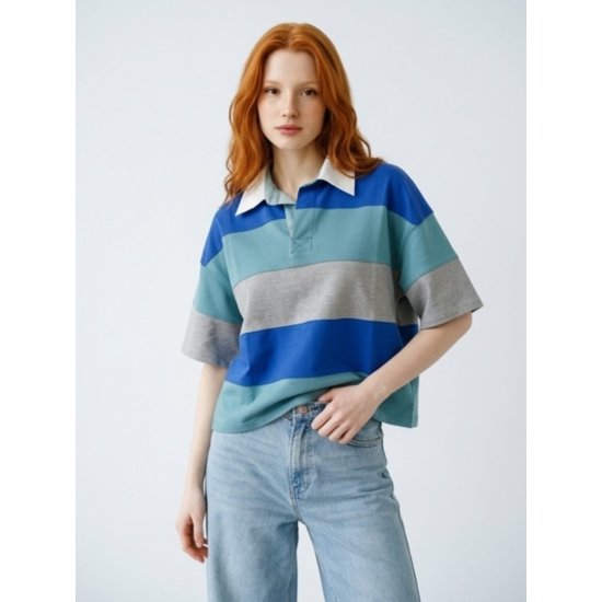Oversized polo blue