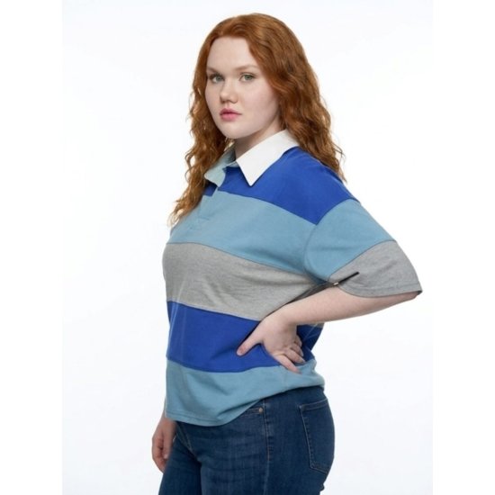 Oversized polo blue