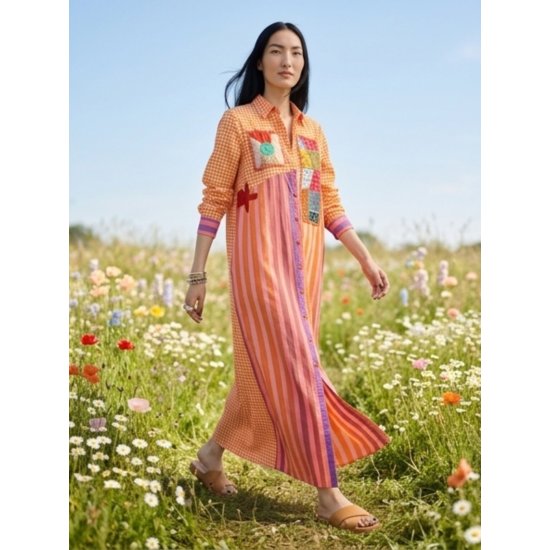 MAXI SHIRT DRESS PATCH 