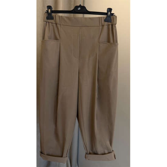 LOOSE TROUSERS WITH FRONT POCKETS BLACK