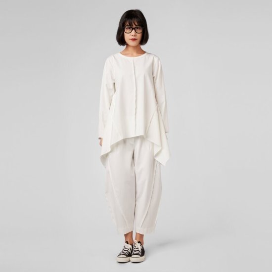 PUNTO MILANO FABRIC TROUSERS WITH EXTERNAL SEAMS