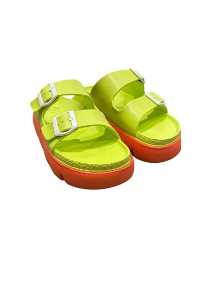 ATENEO  104 LIGHT GREEN-ORANGE SANDALS