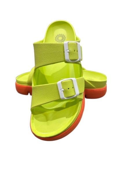 ATENEO  104 LIGHT GREEN-ORANGE SANDALS